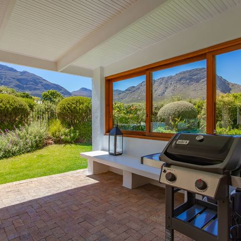 Weber gas grill on the terrace