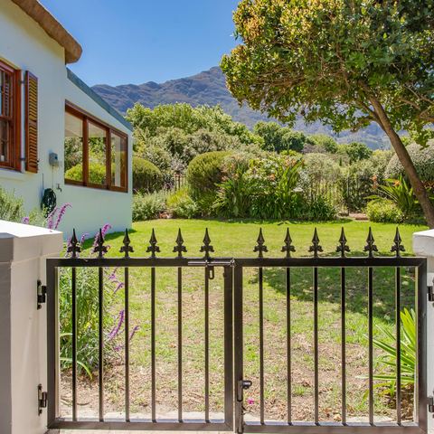 Gate from the carport to the garden and terrace